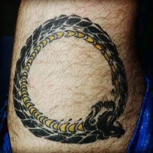 Jörmungandr the World Snake By an artist at Great Lakes Tattoo in Chicago, IL.