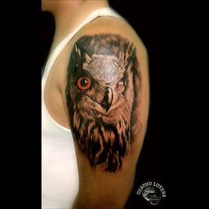 Owl tattoo by chacho lokera