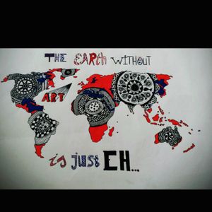 The earth without art is just eh...#doodle