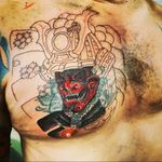 #coveruptattoo #japanese #jap #samuraimask #windbars #cherryblossom #chesttattoo #ink #inklove #england #uk #tat #tatt #tattooartist #inprogress #swag #nopain #nogain #instattoo