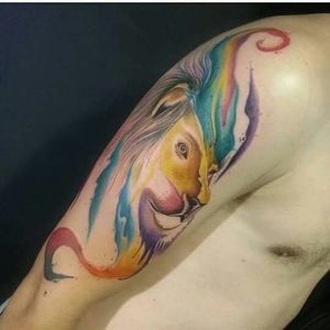 Watercolor lion #agoniadeagulha #watercolor #tattoodo
