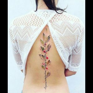 #back #lettertattoo #letter #flowers #Phrase #watercolor #tattoo #beautiful #girly #sweet #sexy