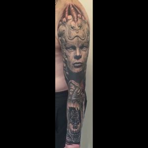 More images of my Giger sleeve  by Tamas Dikac