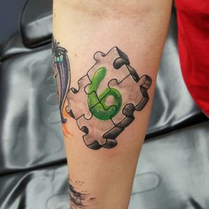 #6 #puzzlepiece #3dtattoo #number6