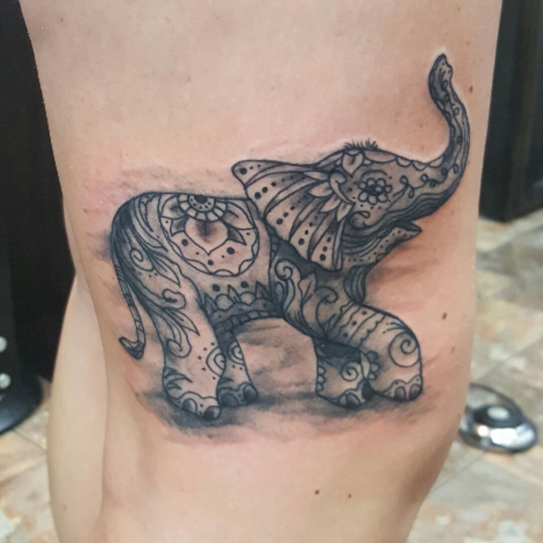 MEHNDI ELEPHANT TATTOO ON THIGH  Sleeve tattoos Elephant tattoo design Elephant  tattoos