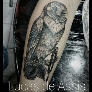 #tattoo #tatuagem #portalegre #tatuaje #brasil #starbritecolors #coruja #owl #blackwork #dotwork #pontilhismo