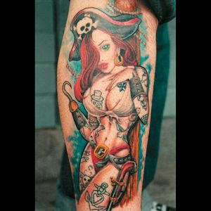 #pirate #pinup #sexy #sexytattoo #sexypirate #redhead #tattooception
