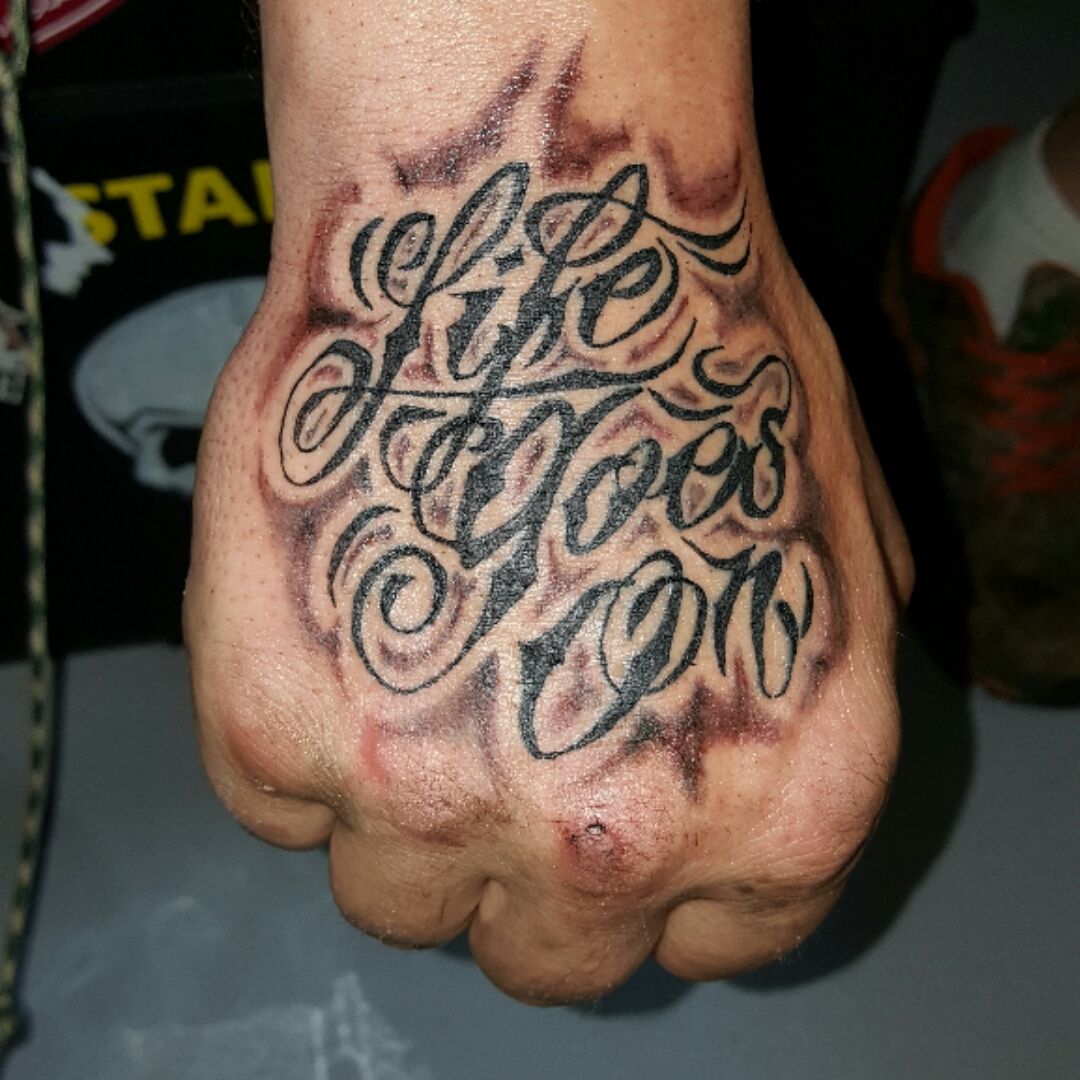 Life Goes On: A Hand-Printed Message