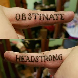 "Obstinate, headtrong girl!" Pride and Prejudice quote by Emma Doddrell at No Regrets Chelsea #secondtattoo #thirdtattoo  #quote  #janeausten