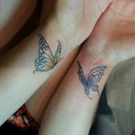 My daughter's first tattoos, her 16th birthday present, long-wished for, one of my favorite memories, thanks to #gaspedalstattoo #butterflyproject