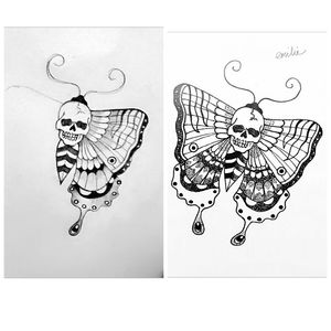 Design by me#butterflytattoo #surabayatattoo #happysundayeveryone 😇