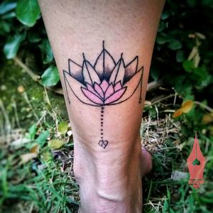Lotus tattoo. #lotus #geometric #tattoo #tattooapprentice
