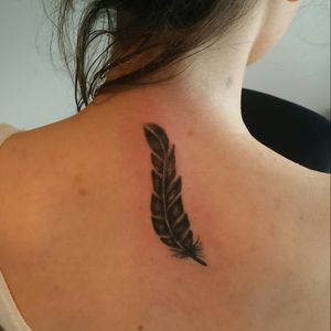 Feather tattoo! #feathertattoo #feather #blackandgrey