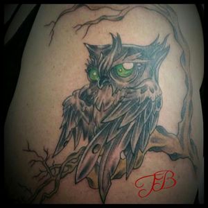 In progress first session on this night owl piece done at Freedom Tattoo Thanks for looking!!!