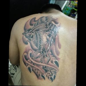 My Phoenix tattooblack #blackandgrey #phoenix