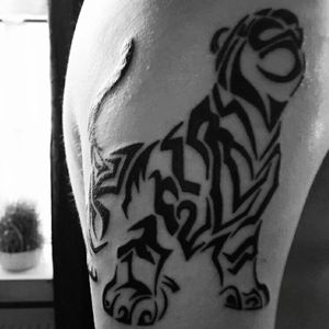 My First Tattoo #tribal #tiger #black