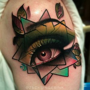 Eye tattoo by Zach Singer #eyetattoo #eye #modernart #abstract