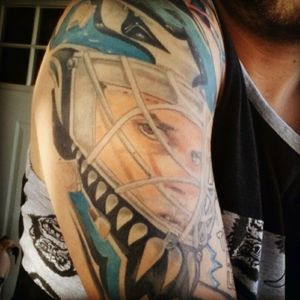 Former NHLer, and my favourite hockey goalie of all time Felix "The Cat" Potvin.Done by Joel at Ink Fix in Sudbury Ontario Canada. #NHL #Hockey #goalie #MapleLeafs #Toronto #Leafs #Sudbury #Ontario #Canada #Sports #realism #realistic