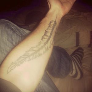 My first tattoo. Feather.