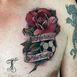 By @taiobatattoo For info or bookings pls contact us at art@royaltattoo.com or call us at + 45 49202770 #royal #royaltattoo #royaltattoodk #royalink #royaltattoodenmark #rose #kids #name #football #soccer #nametattoo #banner #colortattoo #children