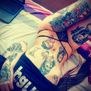 #sexy #girl #tattoo #body 👌☝🎸👯📷😊🎁💮 #anonimus