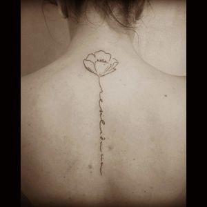 #resilience  #tattoofeminina #fineline #blacktattooart #flowertattoo #writing