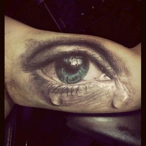 #eyetattoo #crying #blue