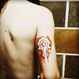 My first Horde tattooMore is coming#HordeSymbol #WoW #armtattoos