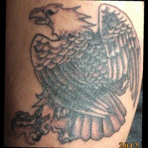 Traditional American cover up. By Allen Moller at www.monsterinktattoo.info