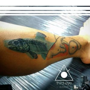 salmon fish composition #thirdeyedotwork #colortattoo #tattoodesign