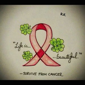 Here is my drawing... it is Tattoo idea for tuo se who survived from cancer.