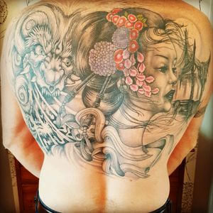 My back done by Chris Pearson @mrpstattooparlour