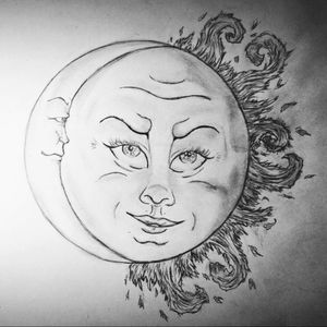 The sun wicht the moon #brasil #drawing #sun #moon