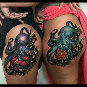 octopus tattoos by Miryam Lumpini #MiryamLumpini