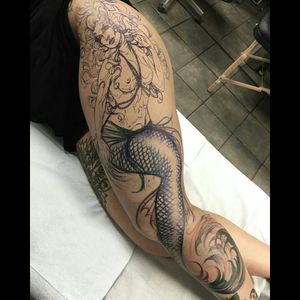 Mermaid tattoo design by Jillian Wefald
