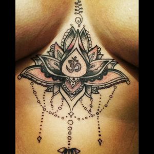 Tattoo number 15! Pure happiness! #tattoos #underbob under #mandala #lotus #unalome #enlightenment #om