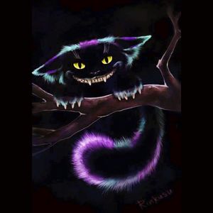 #megandreamtattoo  'Cheshire Cat' The obvious movie  character or a more sinister vibe. Would also have great ultra violet options Would love opinions