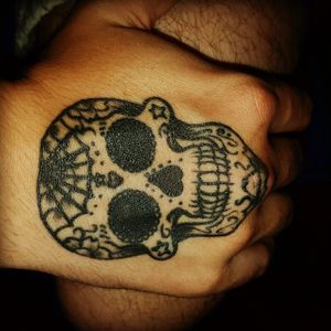 Sugar skull on my right hand #inked #ink #InkGang #InkForGood #f4f