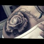 #blackandgrey #roses #writting #rosetattoo #perfection #writting #whiterose #detail #tattoo #lettering #rose #flower #names