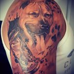 #onyxtattoo #belgrade #pitbull #americanstafford #dog #portrait #paw