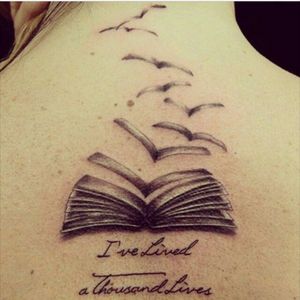 Next tattoo inspiration: I read the ink of a book like it is air and I'm gasping for breath. #blackandgrey #books #reading #nerd