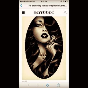 This would be my dream tattoo. I want it on my hip so it's only seen by my lovers. She is so sensual and intimate I love it !! #megandreamtattoo