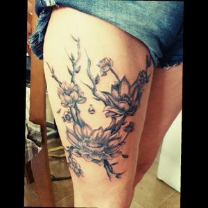 #lotustattoo #tattoo #blackandgrey #flowers #flower #tattooflowers #tattooflower #lotus #ink #tattoobrazil #trltattoo