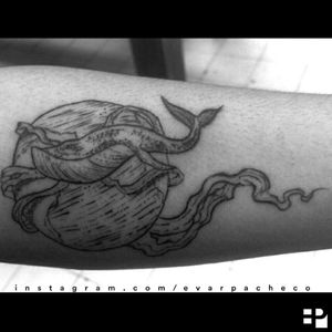 #whale #tattoowhale #blackworktattoo #lines #dotwork  #planets #space #animal  #fantasy