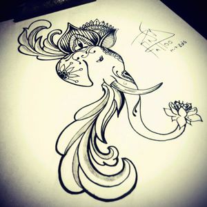 Drawing, elephante, female