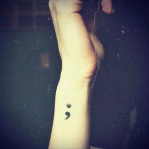 It means hope in difficult times and determination to move forward. #semicolontattoo