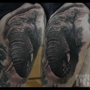 #tattoo #ink #blackandgrey #blackandgreytattoo #animal #elephant #elephanttattoo