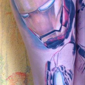 Iron-man leg piece with arc reactor. #megandreamtattoo