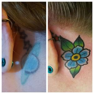 Coverup done by Katie McGowan of Black Cobra in Sherwold, AR.