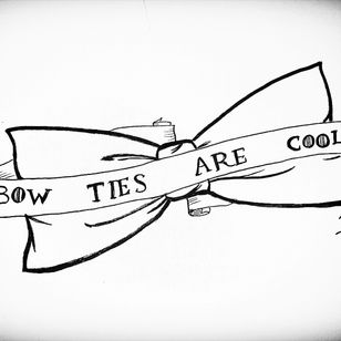 Bow tie tattoo idea for the doctor who lovers #bowties #butterfly #bowtiesarecool #doctorwho #doctor #who #tattoo #idea #tattoodesign #line #blackandwhite #got #gameofthrones #fonts